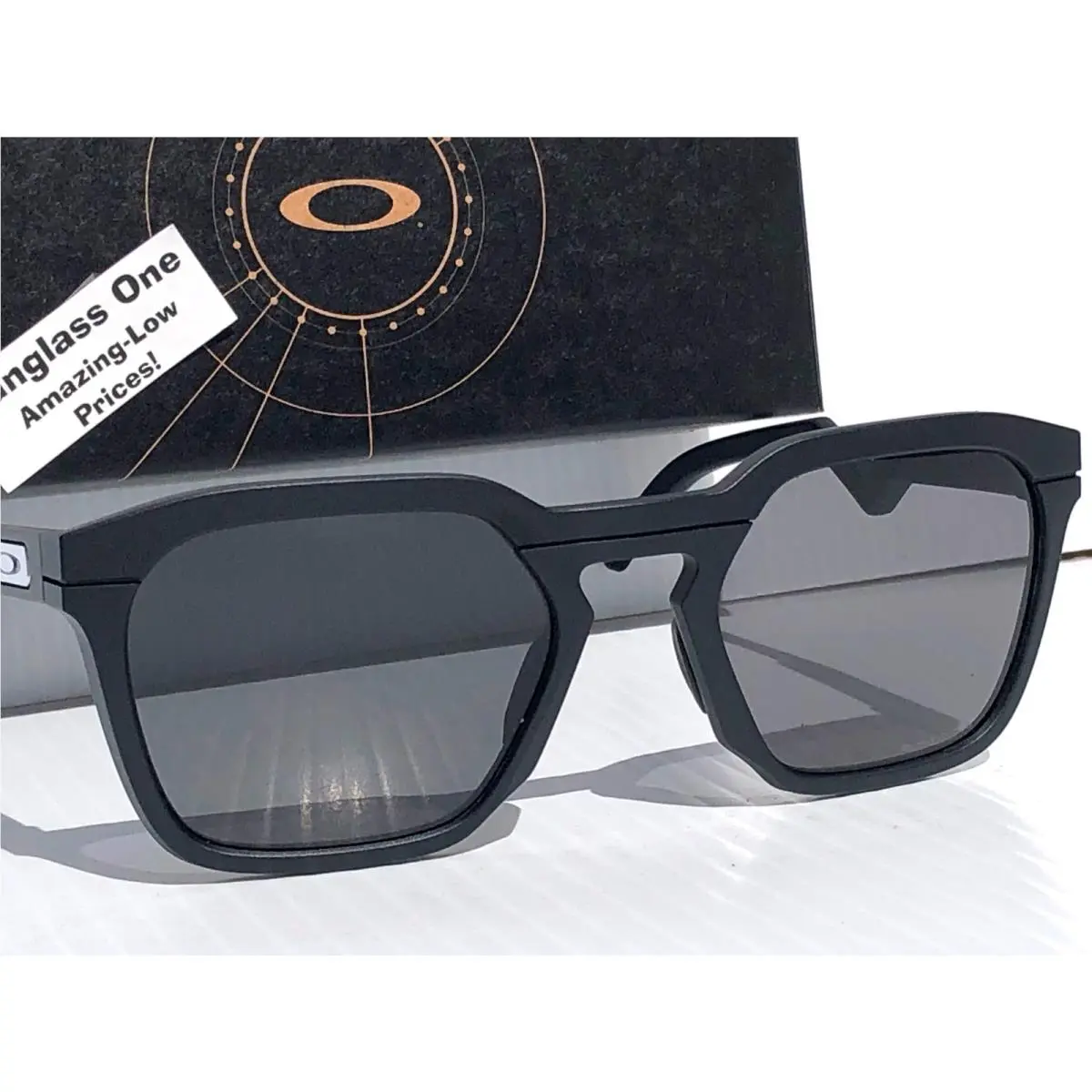 Oakley Hstn SQ Matte Black Prizm Grey Lens Sunglass 9533-01