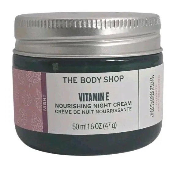 The Body Shop Vitamin E Moisture Night Face Cream Fast Absorbing Hydrates 1.6 Oz by THE BODY SHOP