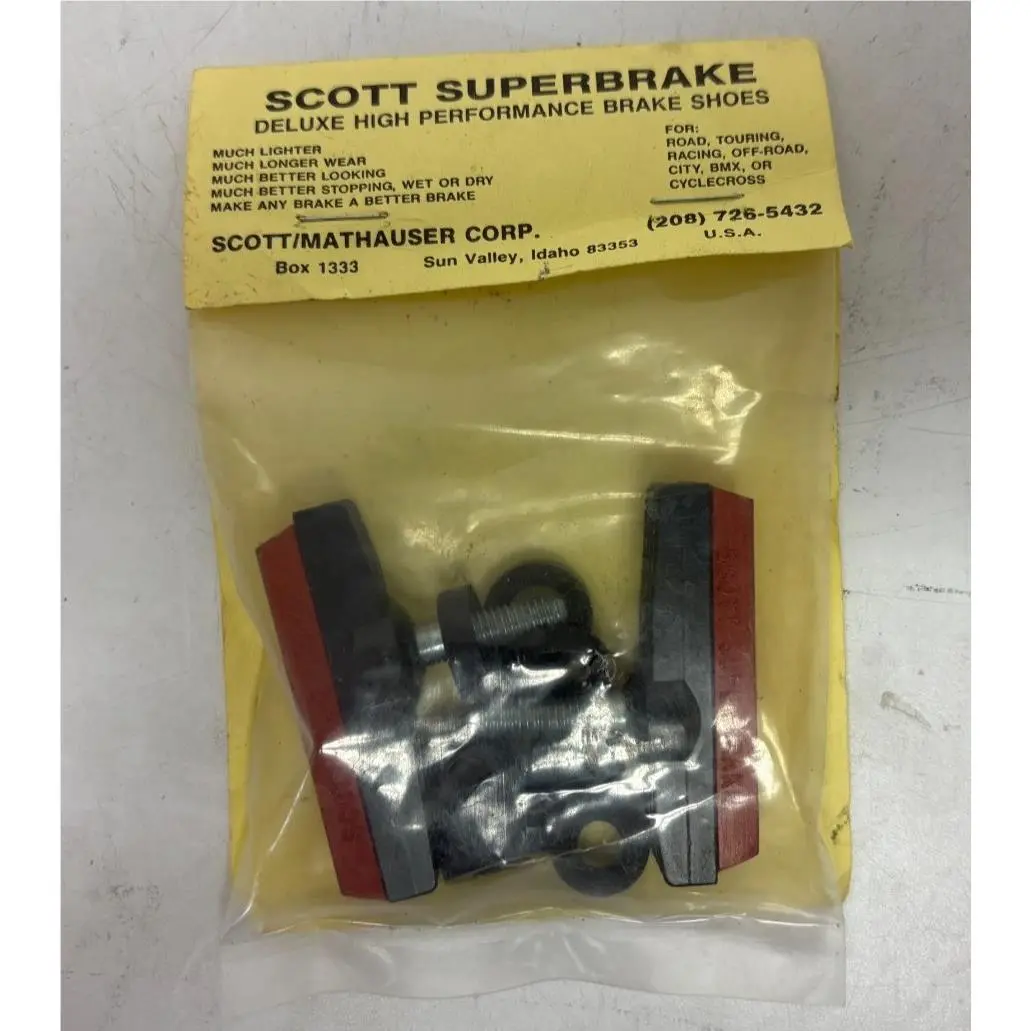 Nos Scott Mathauser Superbrake High-performance Finned Brake Shoes/pads