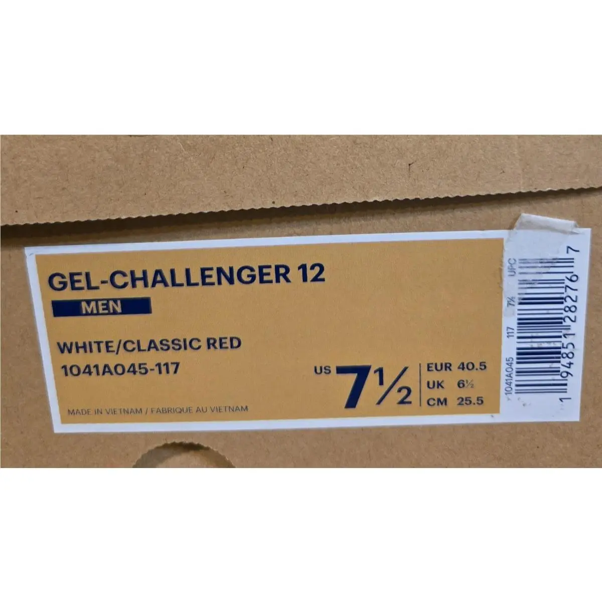 Asics shoes - ASICS GEL-Challenger 12 - 104A045-117 - White/Classic Red 3 (UPC: 194851282767) 8