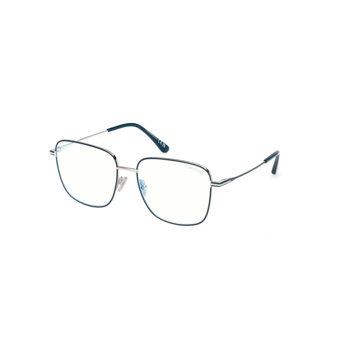 FT 6136-B Shiny Turquoise / 087 Size 56 Eyeglasses by Tom Ford