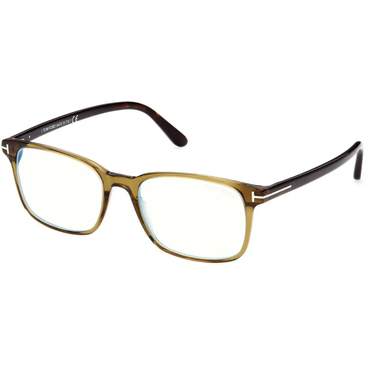 Tom Ford FT 5831-B Shiny Dark Green / Havana 096 Size 53 Eyeglasses