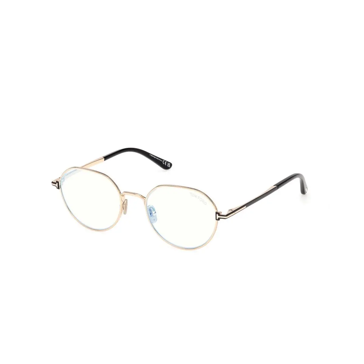 Tom Ford FT 6127-B Shiny Rose Gold / Black 028 Size 51 Eyeglasses
