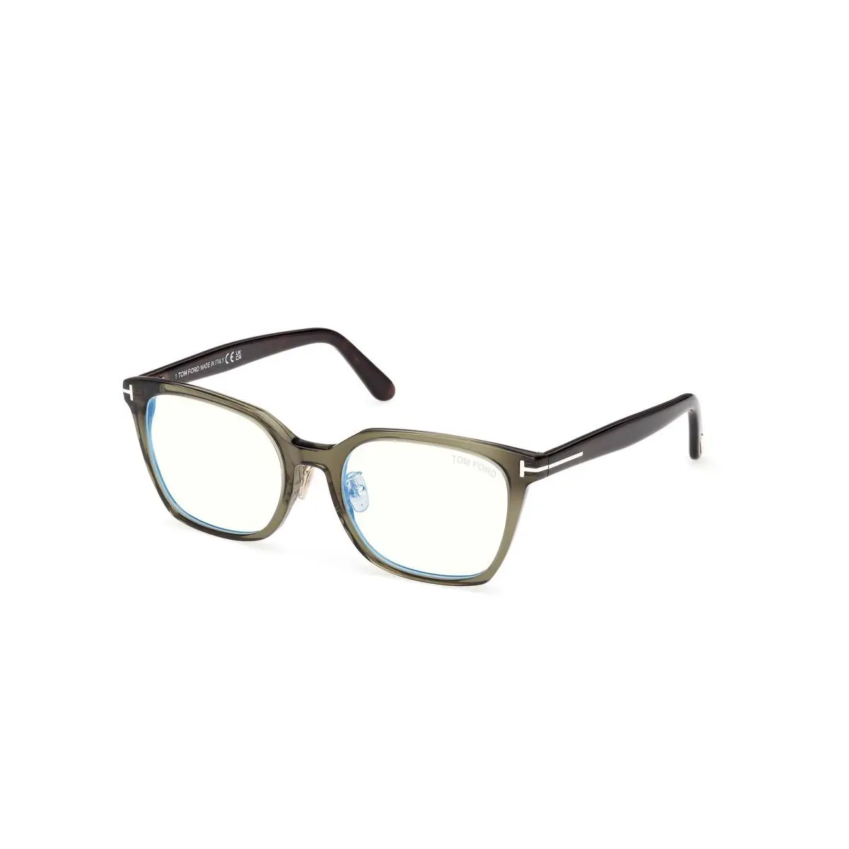 Tom Ford FT 6103-D-B Shiny Dark Green / 096 Size 53 Eyeglasses