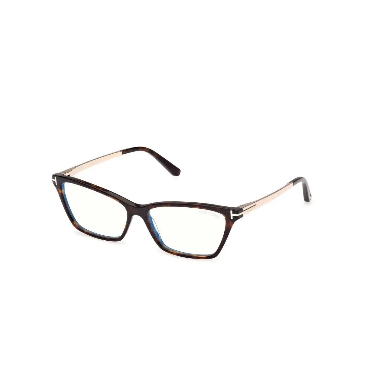 Tom Ford FT 6135-B Dark Havana / Shiny Rose Gold 052 Size 56 Eyeglasses