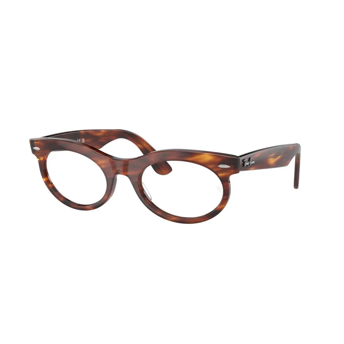 Ray-ban Optical RX 2242 V Wayfarer Oval Striped Havana 2144 Size 53 Eyeglasses by Ray-Ban