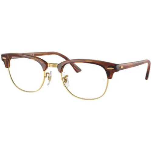 Ray-ban Optical RX 5154 Striped Brown On Gold 8375 Size 51 Eyeglasses