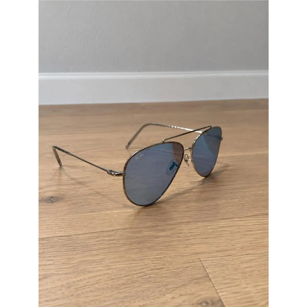 Ray-ban Aviator Reverse RBR0101S 003/GA 59 Silver Blue Mirror Sunglasses