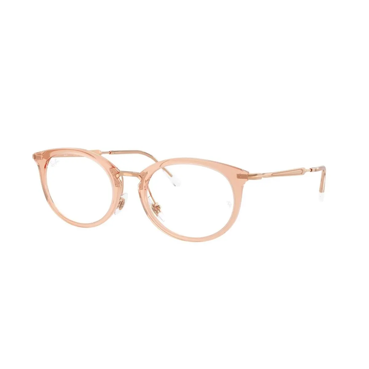 Ray-ban Optical RX 7255 Transparent Beige / Demo Lens 8124 Size 53 Eyeglasses by Ray-Ban