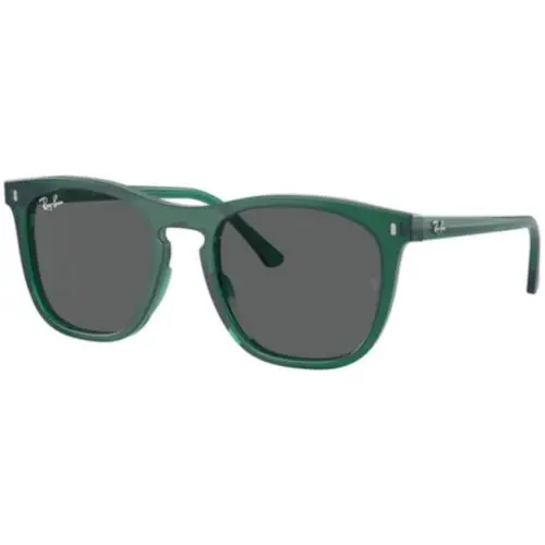 Ray-ban RB 2210 Transparent Green Dark Grey 6615B1 Size 53 Sunglasses by Ray-Ban