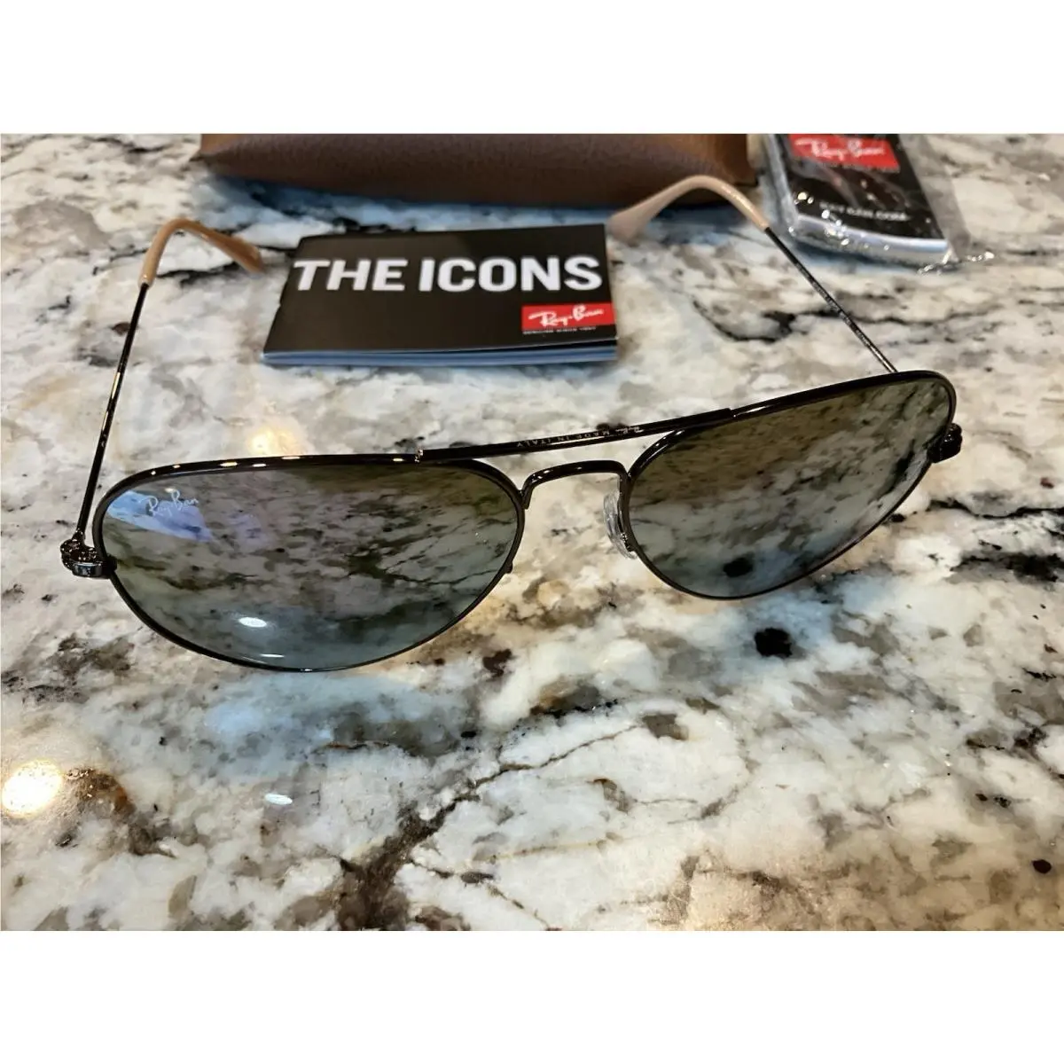 Ray-ban RB3025 Aviator Large Metal – Black Frame Color Len