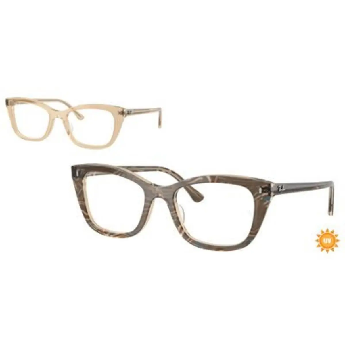 Ray-ban Optical RX 5433 Photo Waves Brown / Demo Lens 8294 Size 52 Eyeglasses