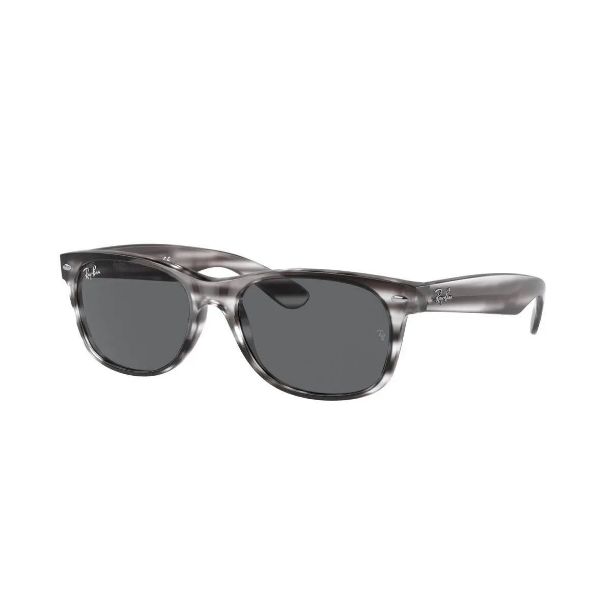 Ray-ban New Wayfarer RB 2132 Wayfarer Striped Grey Hava 6430B1 Size 58 Sunglasses by Ray-Ban