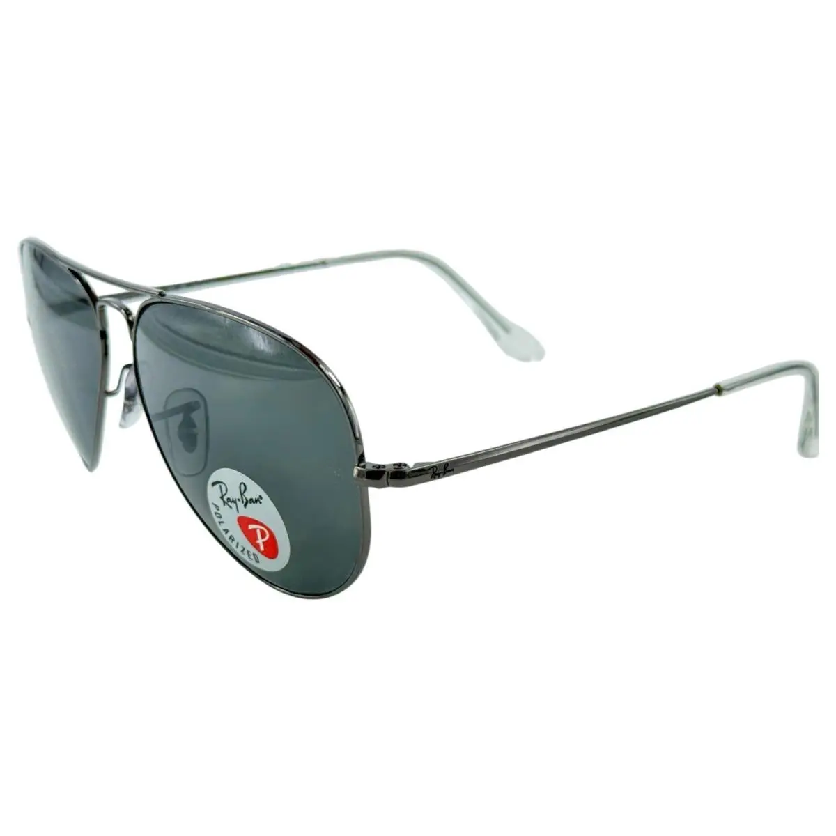 Ray Ban RB3689 Aviator Metal II Mens Polarized Sunglass 004/48 Gunmetal 58-14 - Frame: Gray, Lens: Gray