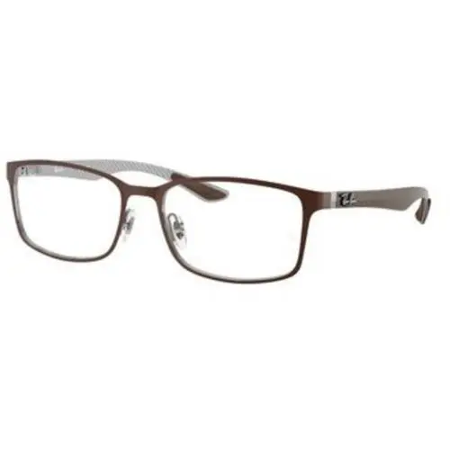 Ray-ban Optical RX 8424 Matte Brown On Gunmetal 3227 Size 57 Eyeglasses by Ray-Ban
