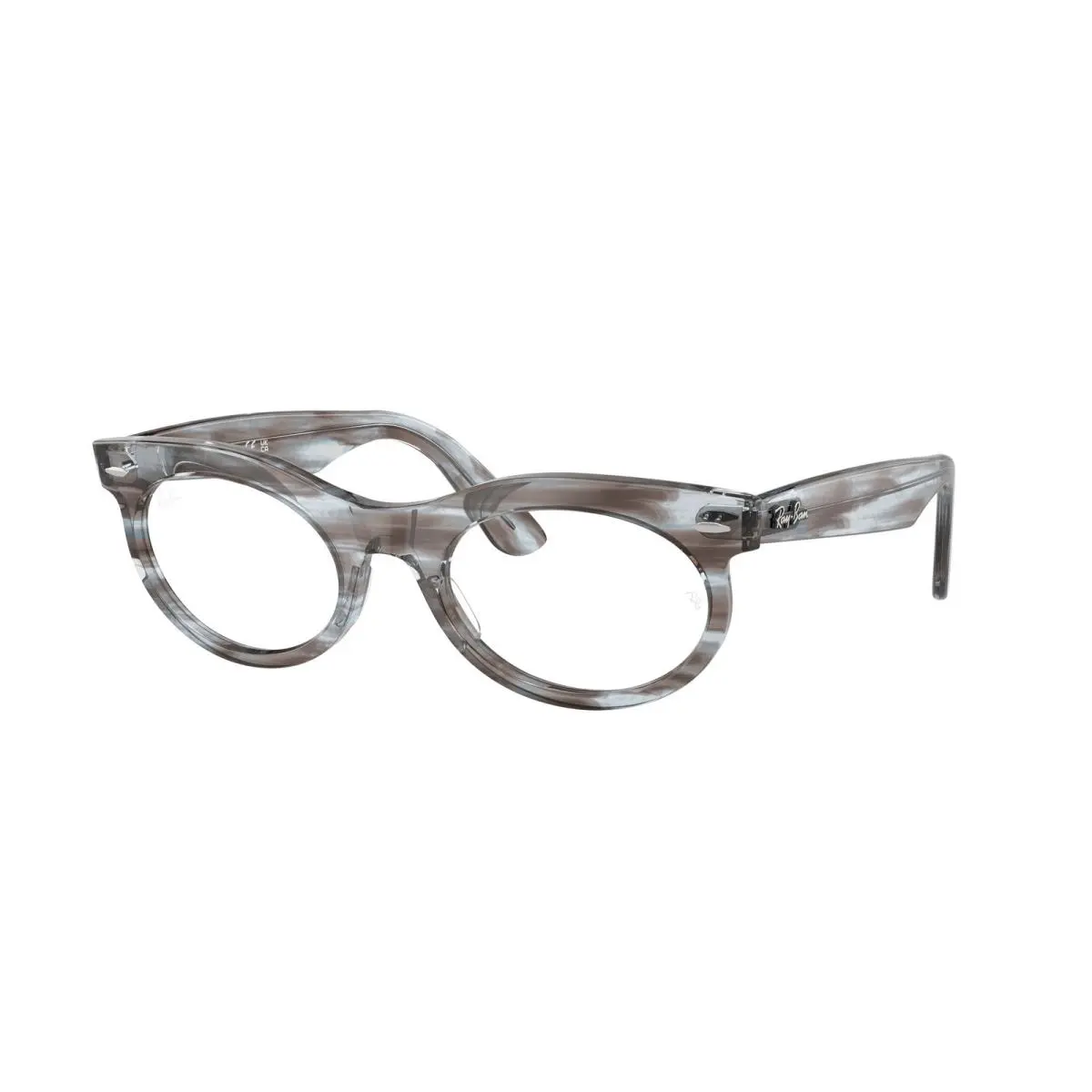 Ray-ban Optical RX 2242 V Wayfarer Oval Striped Transpar 8361 Size 53 Eyeglasses by Ray-Ban