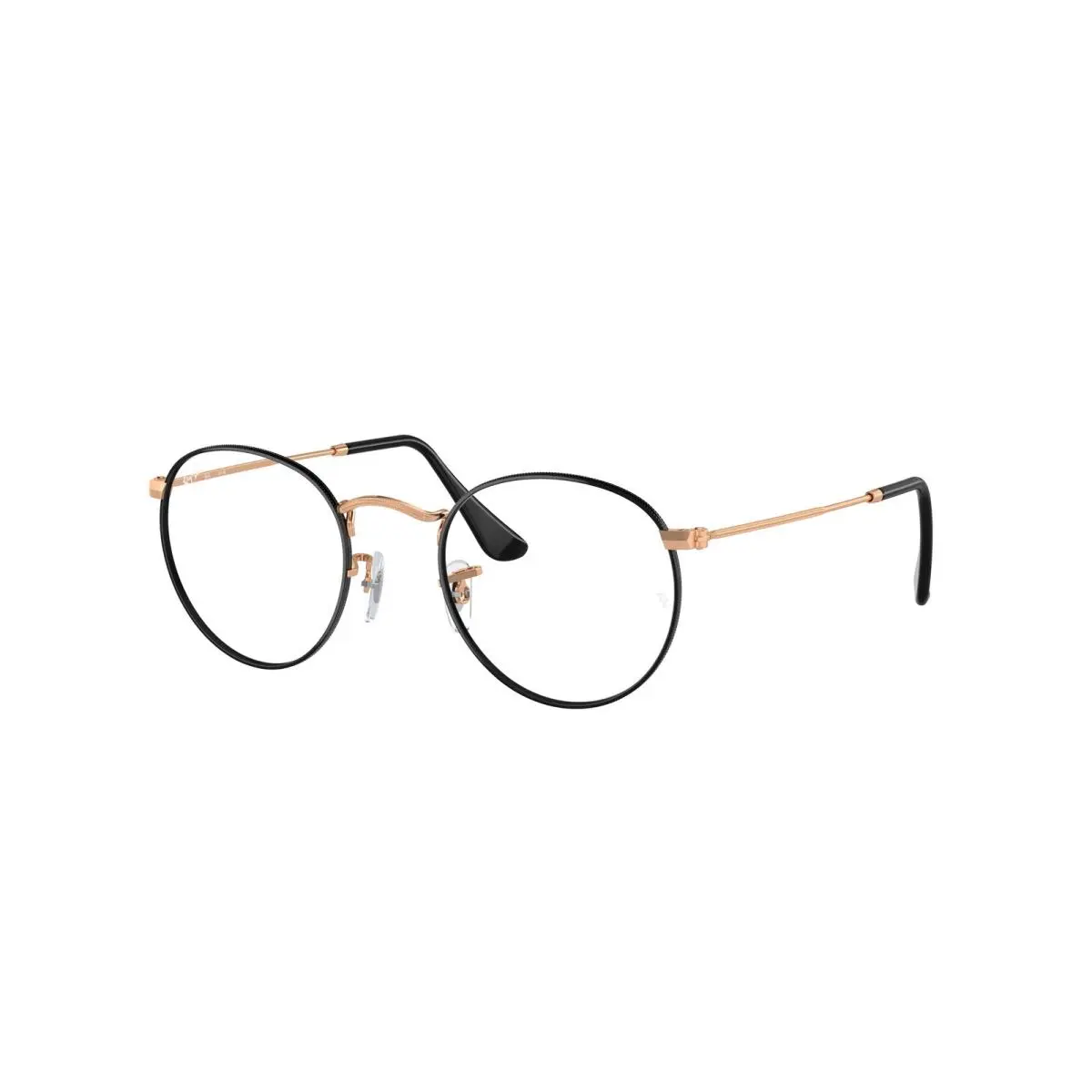 Ray-ban Optical RX 3447 V Round Metal Black On Rosegold 3173 Size 50 Eyeglasses by Ray-Ban
