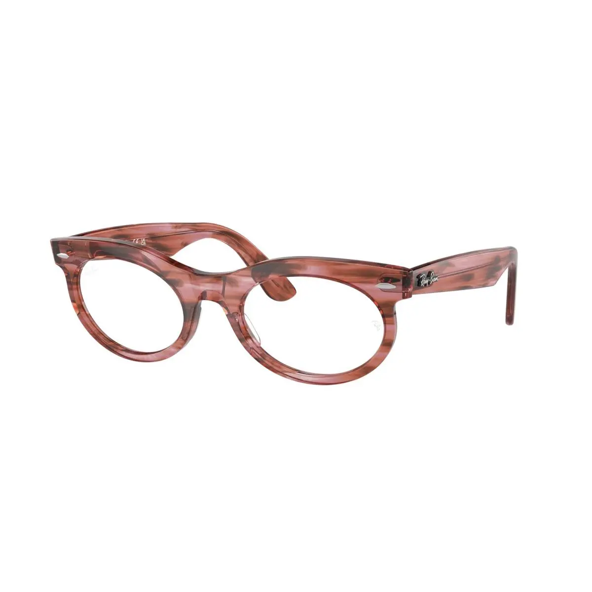 Ray-ban Optical RX 2242 V Wayfarer Oval Striped Transpar 8363 Size 50 Eyeglasses by Ray-Ban