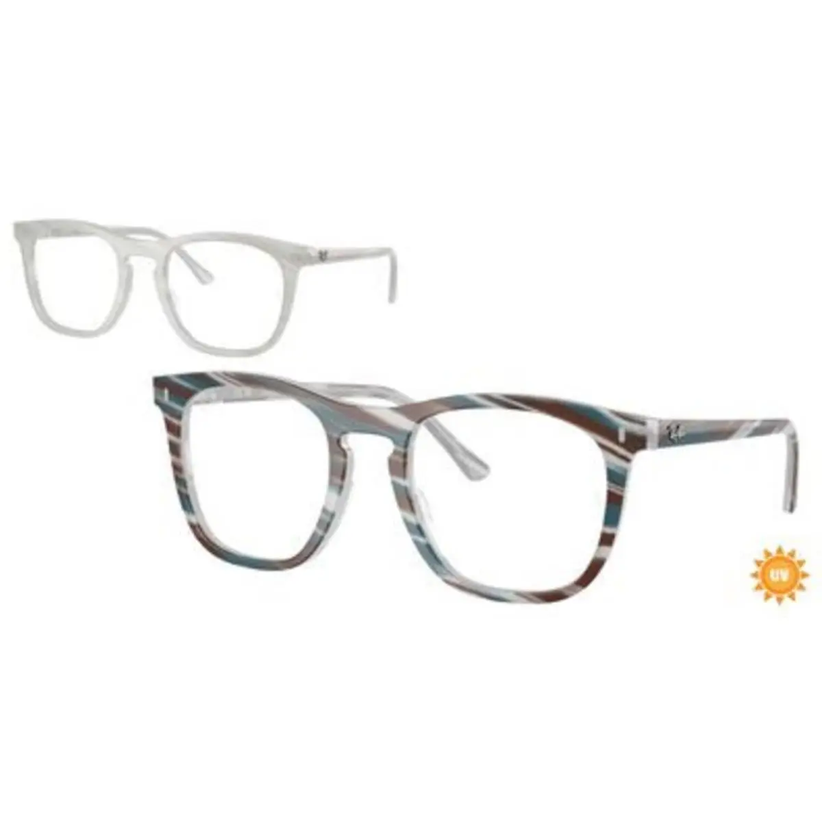 Ray-ban Optical RX 2210 V Photo Striped Light Blue 8382 Size 51 Eyeglasses