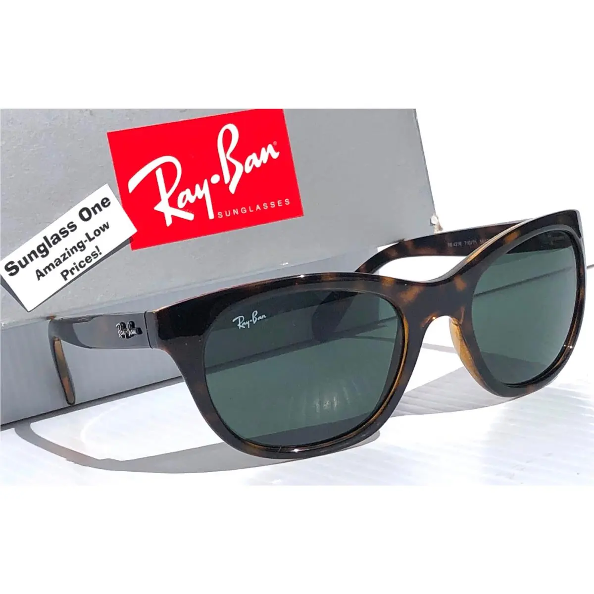 Ray Ban Havana Tortoise UV Protective G-15 Green Lens Sunglass RB4216 710/71