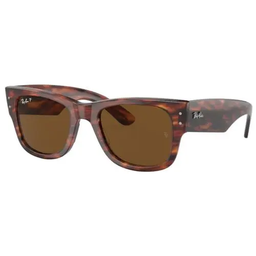 Ray-ban RB 840 SF Mega Wayfarer Striped Havana B 954/57 Size 52 Sunglasses by Ray-Ban