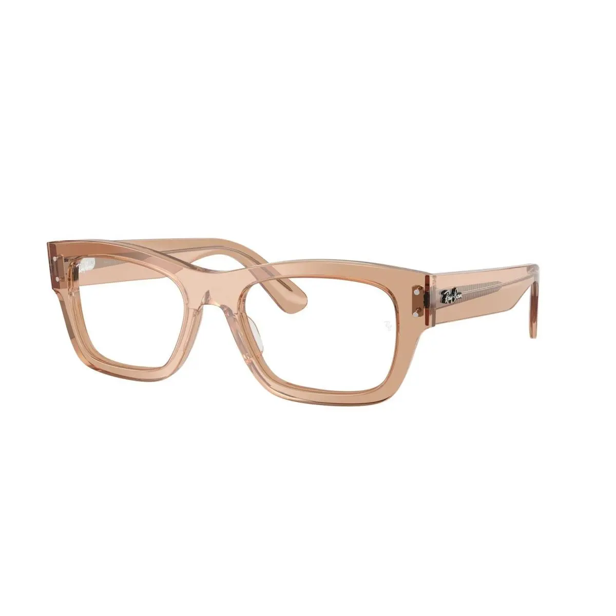 Ray-ban Optical RX 7683 V Transparent Light Brown 8553 Size 55 Eyeglasses by Ray-Ban