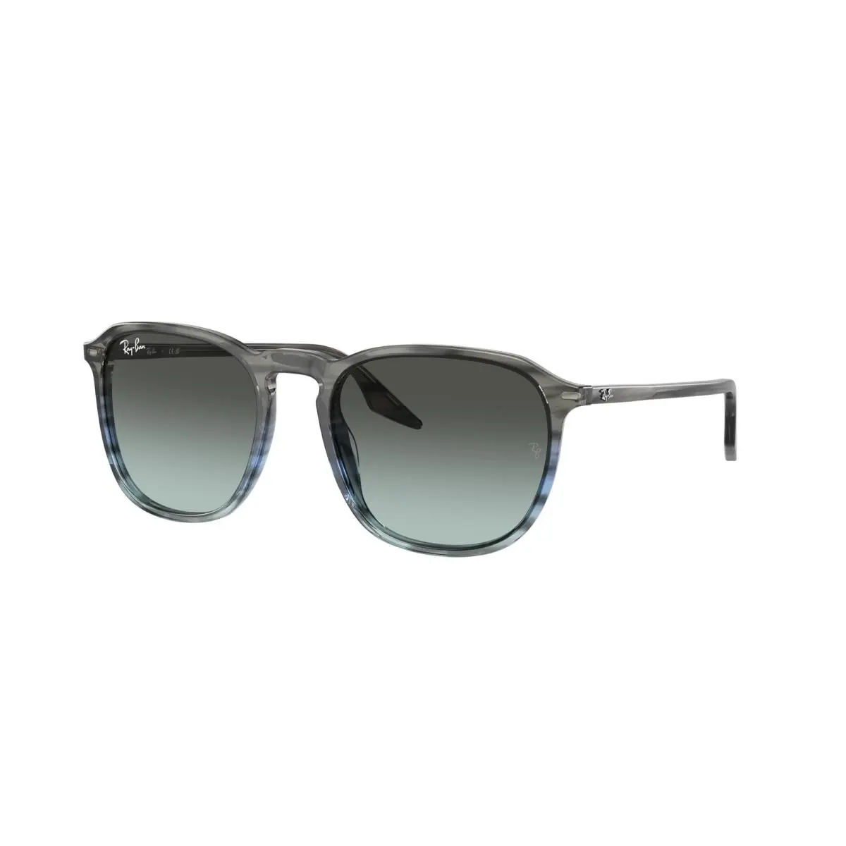 Ray-ban RB 2203 Striped Gray Gradient Blue Blu 1391GK Size 55 Sunglasses by Ray-Ban