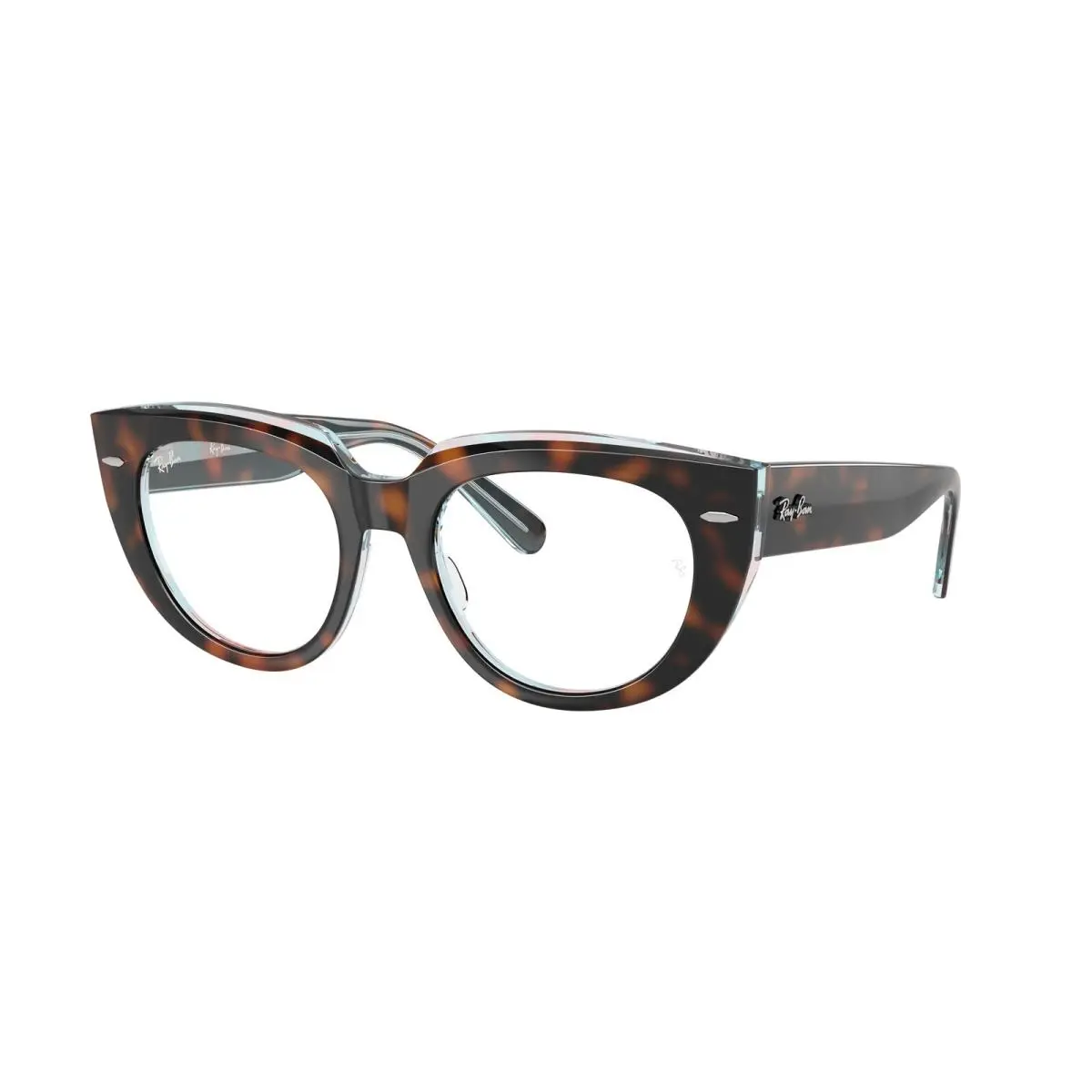 Ray-ban Optical RX 5586 Dark Havana On Multicolor 8401 Size 50 Eyeglasses by Ray-Ban