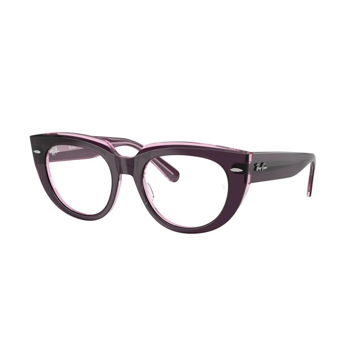 Ray-ban Optical RX 5586 Violet On Transparent Pink 8364 Size 48 Eyeglasses by Ray-Ban