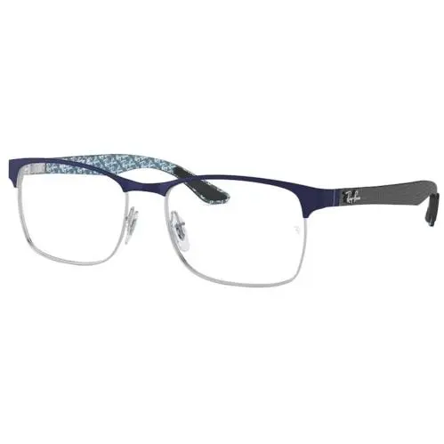 Ray-ban Optical RX 8416 Matte Blue On Silver 3016 Size 55 Eyeglasses by Ray-Ban