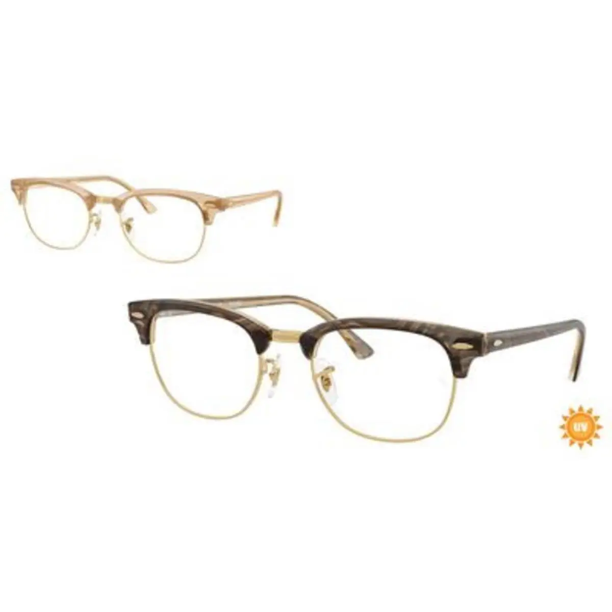 Ray-ban Optical RX 5154 Photo Waves Brown / Demo Lens 8294 Size 51 Eyeglasses by Ray-Ban