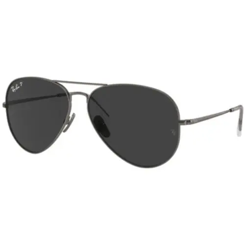 Ray-ban RB 8089 Aviator Titanium Gunmetal Pola 165/48 Size 62 Sunglasses