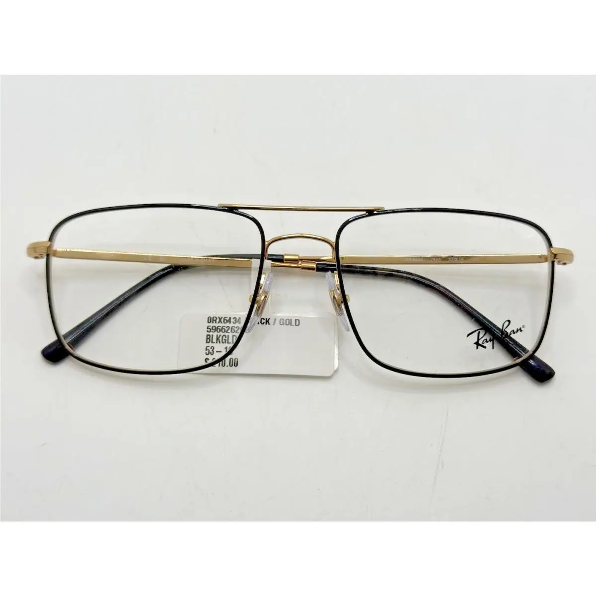 Ray Ban Eyeglasses Frames Only ORX6434 Black/gold 596626268 Blkgld 53-18