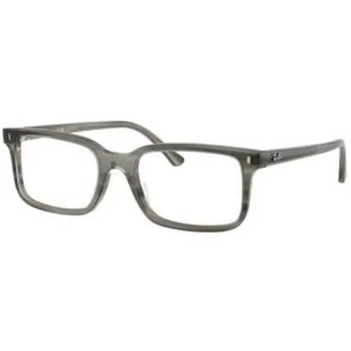 Ray-ban Optical RX 5445 F Striped Grey / Demo Lens 8453 Size 54 Eyeglasses by Ray-Ban