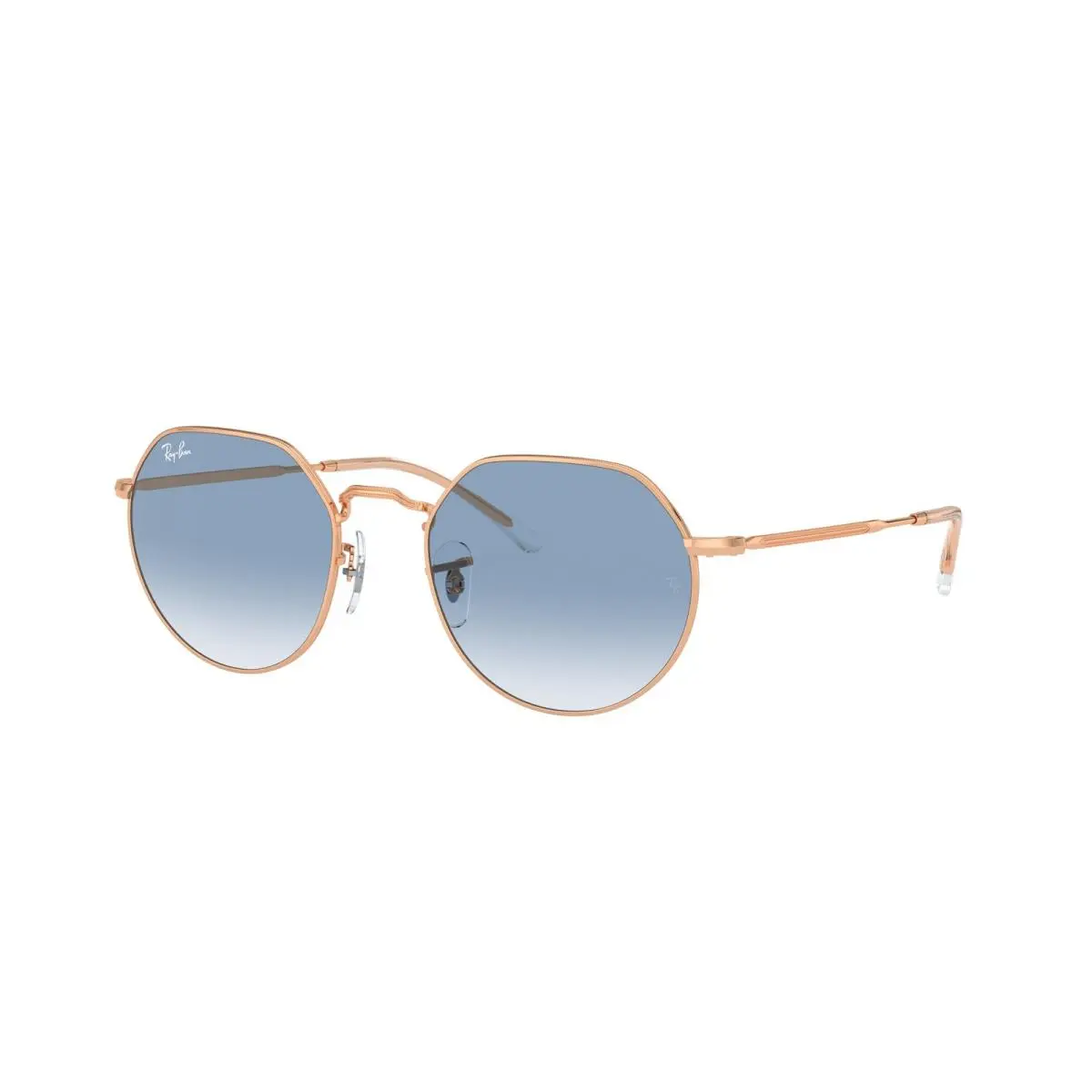 Ray-ban RB 3565 Jack Rosegold Clear Gradient B 92023F Size 53 Sunglasses by Ray-Ban