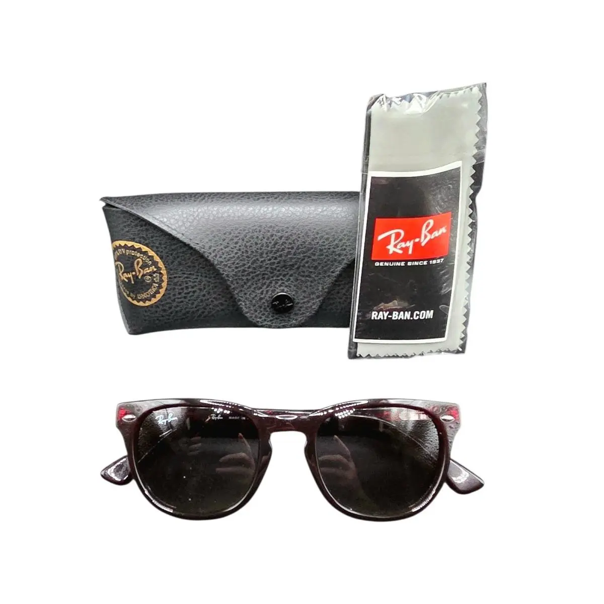 Ray-ban RB4140 Wayfarer 49MM Women`s Designer Sunglasses Color Red Rubin 735/32 by Ray-Ban