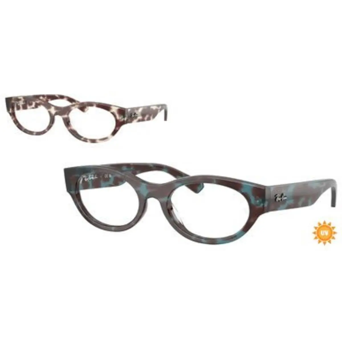 Ray-ban Optical RX 5447 Photo Havana Blue / Demo Lens 8458 Size 53 Eyeglasses by Ray-Ban