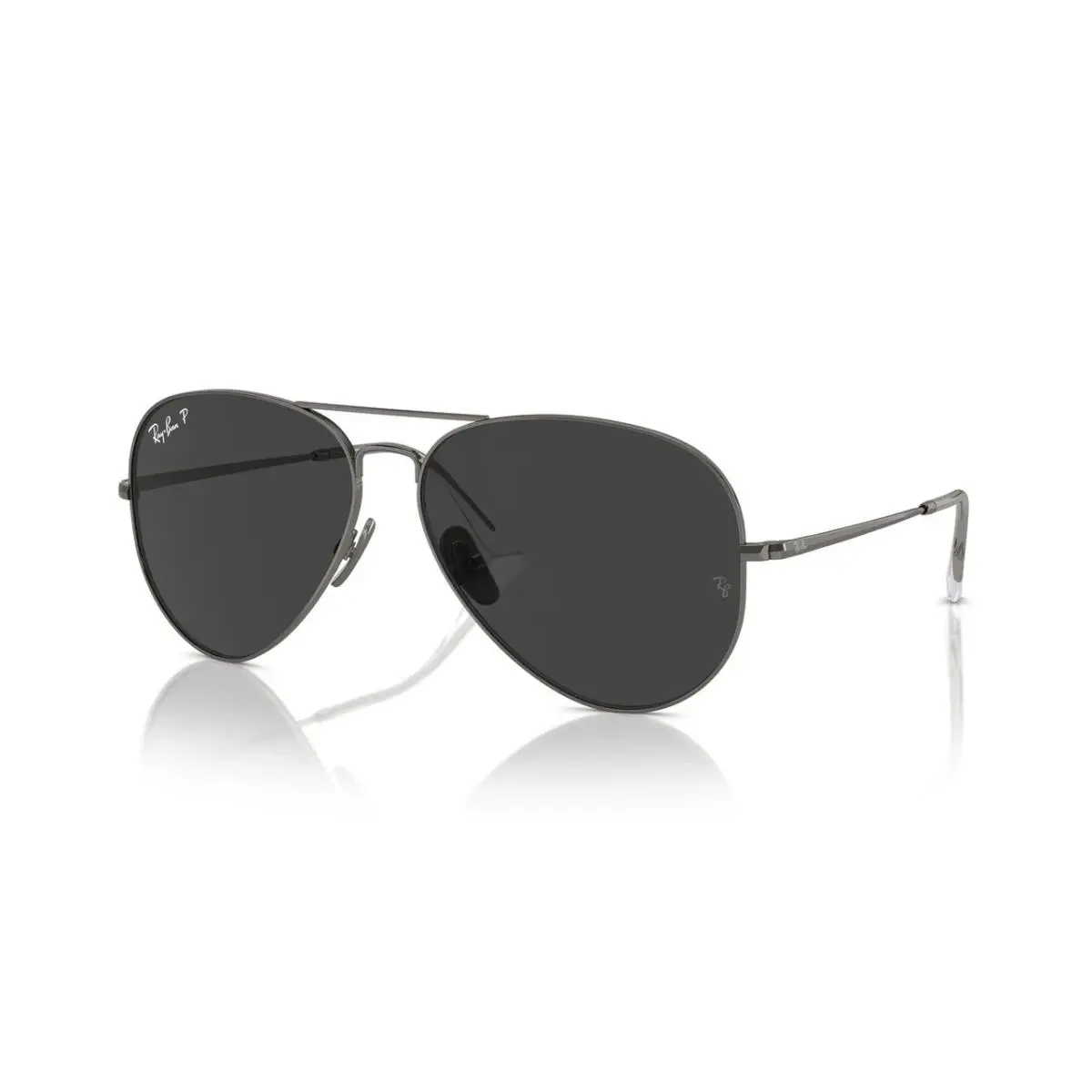 Ray-ban Sunglasses RB8089 Aviator Titanium 165/48 Gunmetal/black Polarized 62MM by Ray-Ban