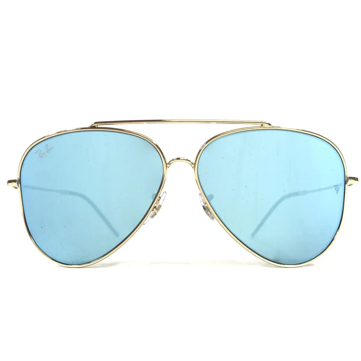 Ray-ban Sunglasses RBR0101S Aviator Reverse 001/GA Gold w/ Blue Turquoise Mirror