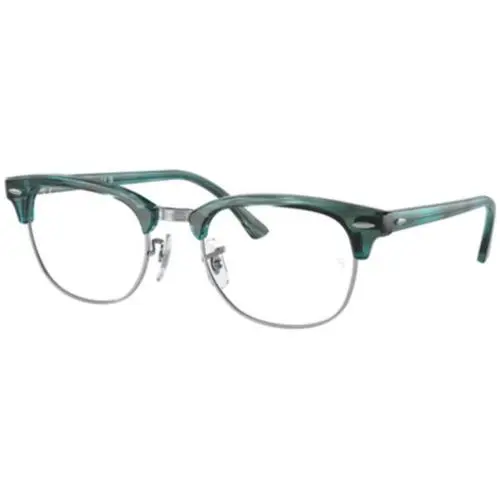Ray-ban Optical RX 5154 Clubmaster Striped Green On Si 8377 Size 51 Eyeglasses by Ray-Ban