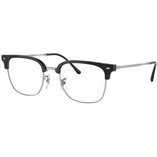 Ray-ban Optical RX 7216 F Clubmaster Black On Silver 2000 Size 53 Eyeglasses by Ray-Ban