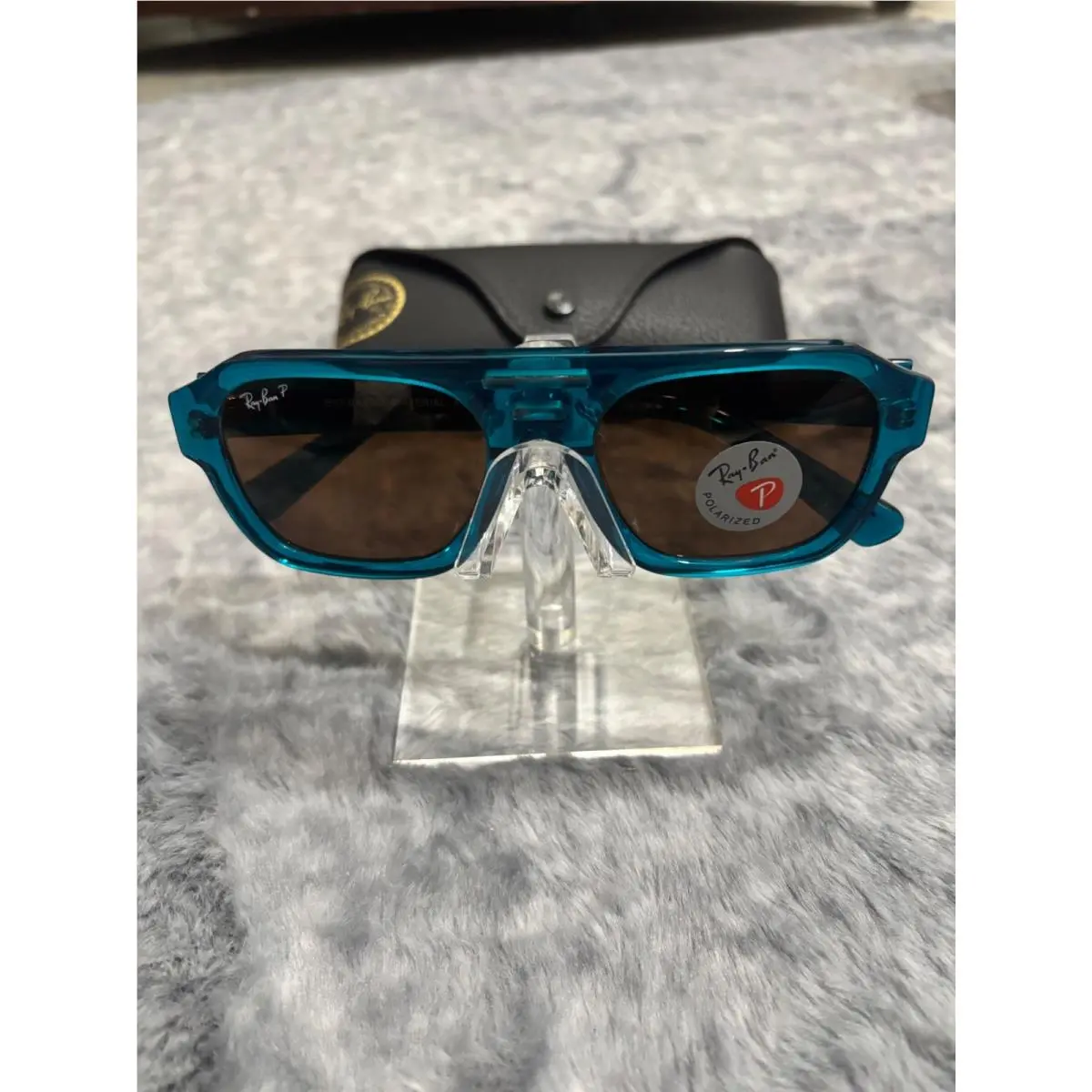 Ray Ban Corrigan Bio-based Rb4397 Sunglasses Transparent Blue Brown Polarized