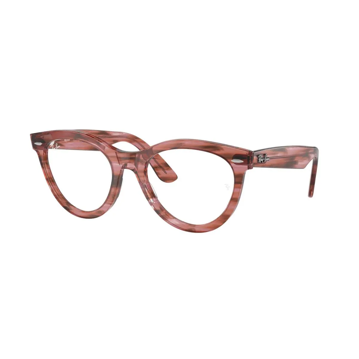 Ray-ban Optical RX 2241 VF Striped Transparent Pink 8363 Size 51 Eyeglasses by Ray-Ban