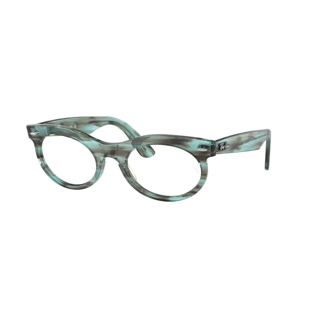 Ray-ban Optical RX 2242 V Wayfarer Oval Striped Transpar 8362 Size 50 Eyeglasses by Ray-Ban