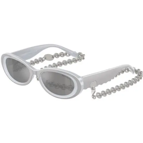 Tiffany TF 4221 Silver Metallic Light Grey Mir 84106G Size 54 Sunglasses by Tiffany & Co.