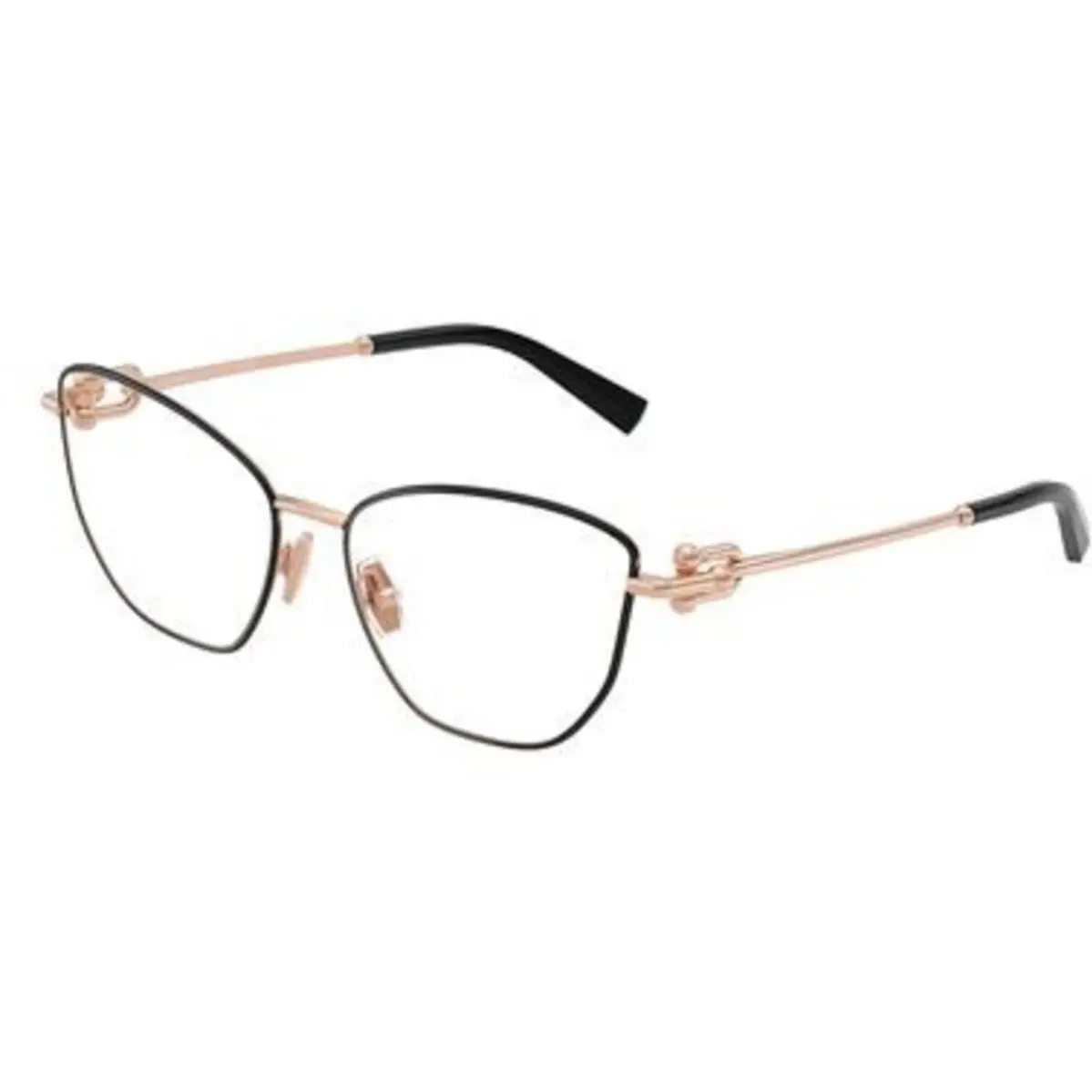 Tiffany TF 1166 Black On Rose Gold / Demo Lens 6162 Size 57 Eyeglasses by Tiffany & Co.