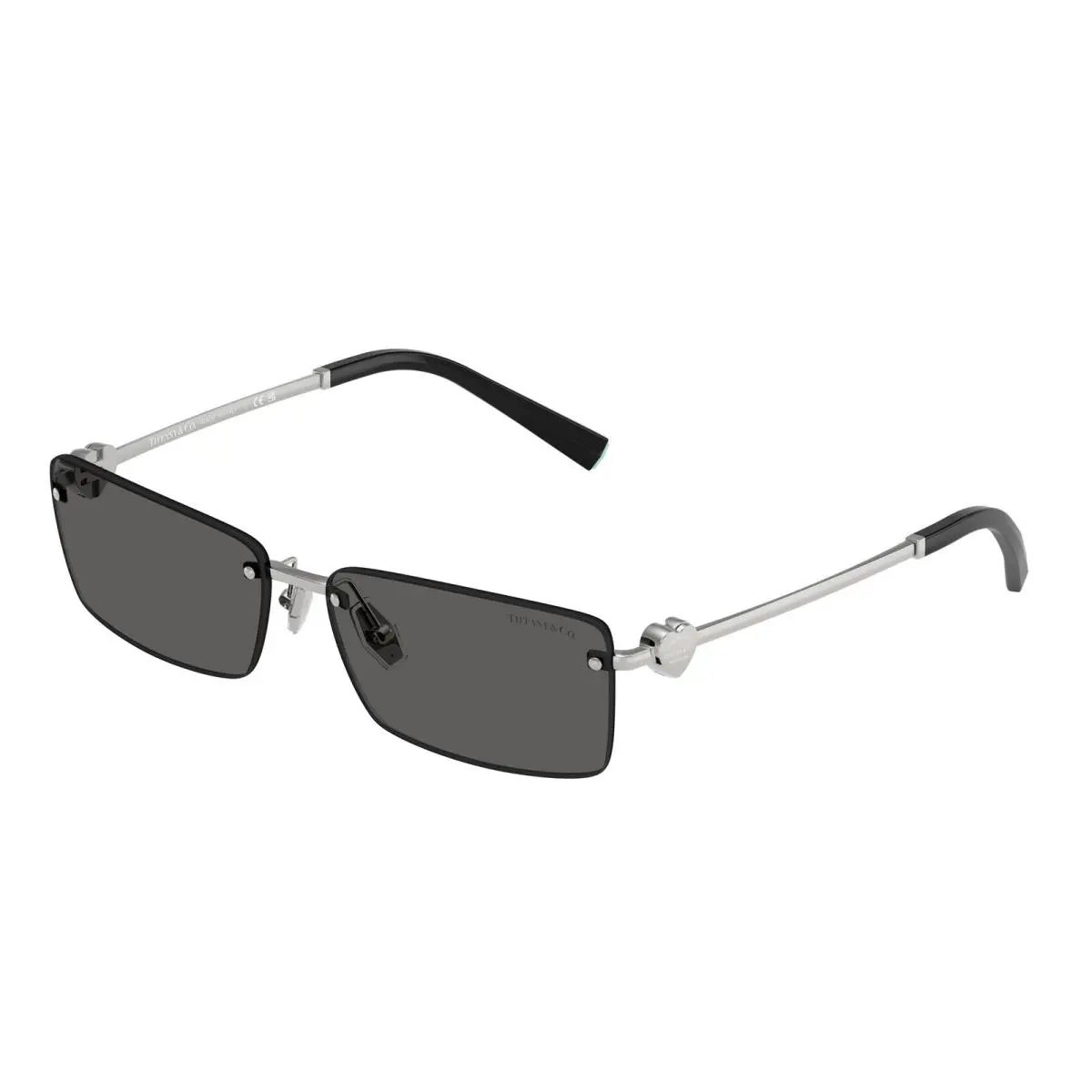 Tiffany TF 3108 B Silver / Dark Grey 6001S4 Size 60 Sunglasses by Tiffany & Co.