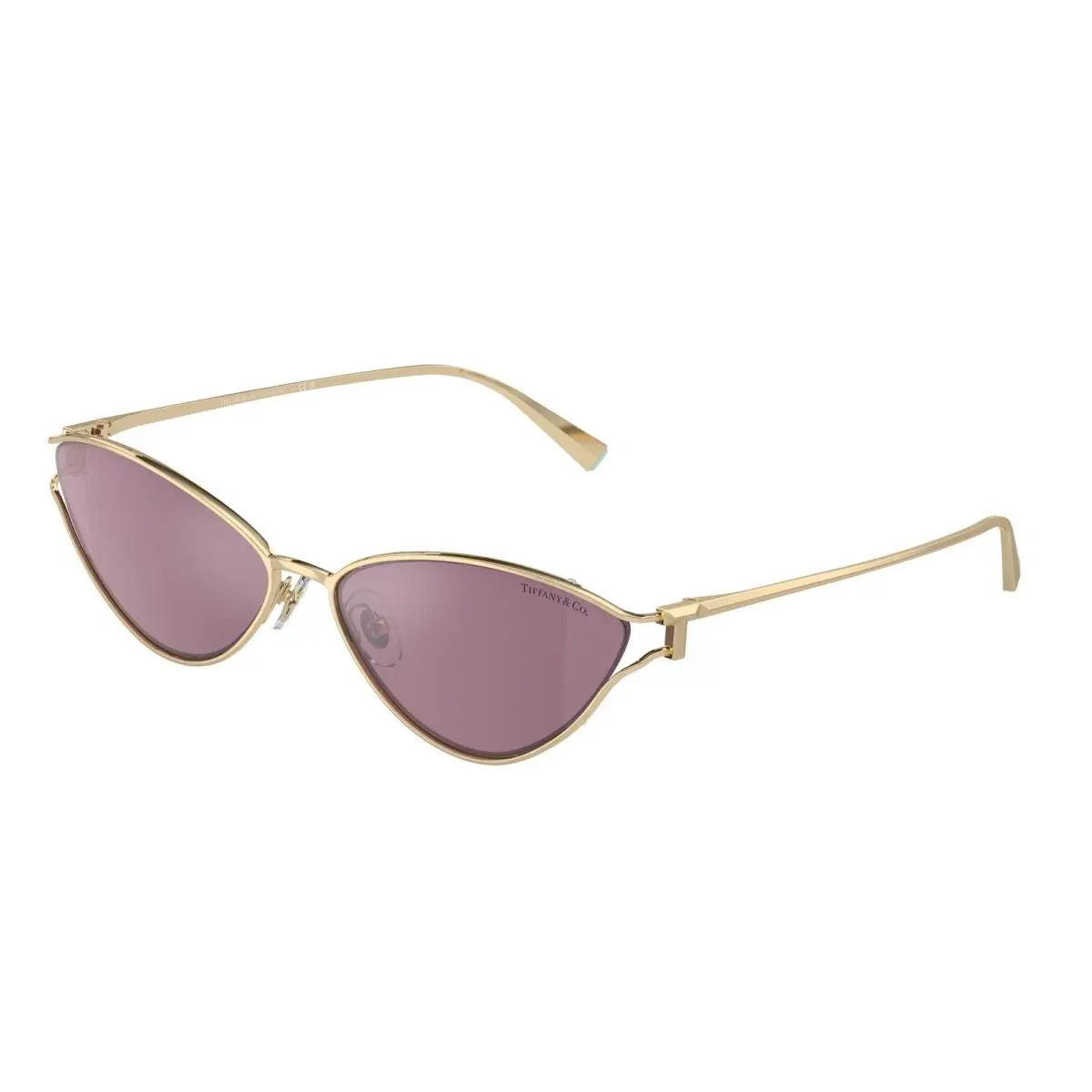 Tiffany TF 3095 Pale Gold Violet Mirror Silver 6194AK Size 61 Sunglasses by Tiffany & Co.