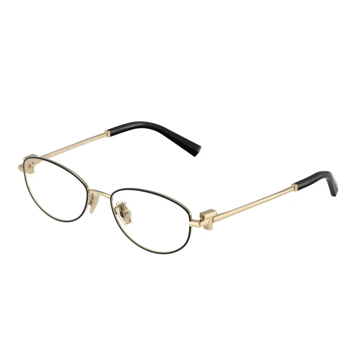 Tiffany TF 1162 TD Black On Pale Gold / Demo Lens 6164 Size 52 Eyeglasses by Tiffany & Co.