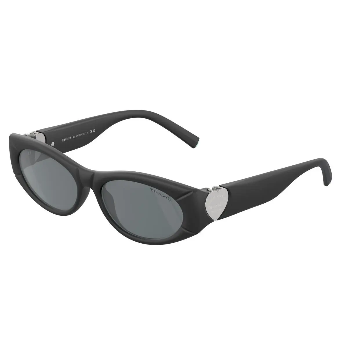 Tiffany TF 4222 U Black Rubberized Grey Mirror B 84136G Size 55 Sunglasses